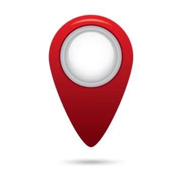 Red empty navigation map pointer marker icon Stock Illustration