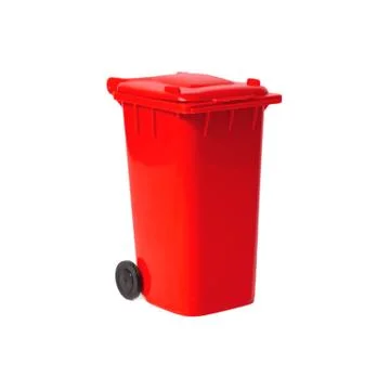 Red empty recycling bin Stock Photos