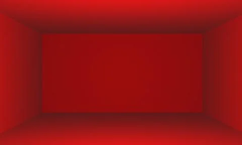 Red empty room studio gradient background Stock Illustration