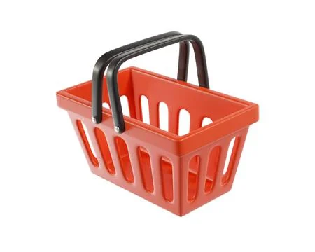 Red empty Shopping Basket Stock Illustration
