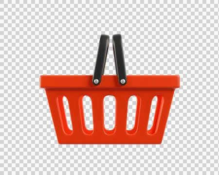 Red empty Shopping Basket Stock Illustration