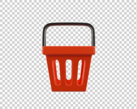 Red empty Shopping Basket Stock Illustration