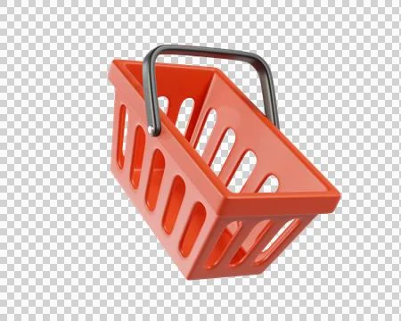 Red empty Shopping Cart Illustrazione stock