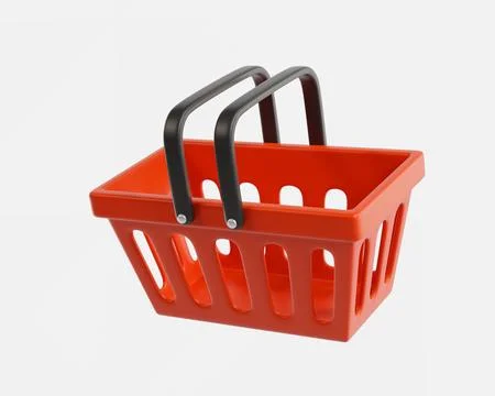 Red empty Shopping Cart Illustrazione stock