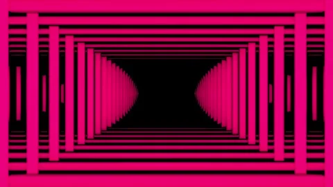 Red Endless Corridor Row Repetitive Animation To Dark Background Loop Stock Footage 247761146
