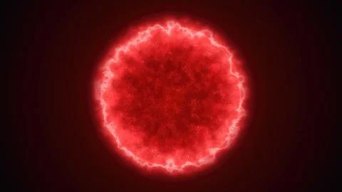 Red energy magic sphere round hi-tech light digital ball space planet star .. Stock Illustration