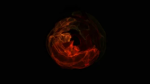 Red energy sphere Stock Footage 91230376