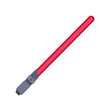 Red energy sword vector on white background Stock Illustration