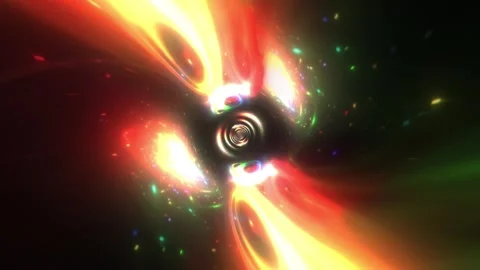 Red Energy Tunnel VJ Loop Stock Footage 330007348