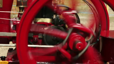 Red engine 01 Stock Footage 3257054