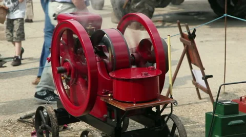 Red engine 04 Stock Footage 3251646