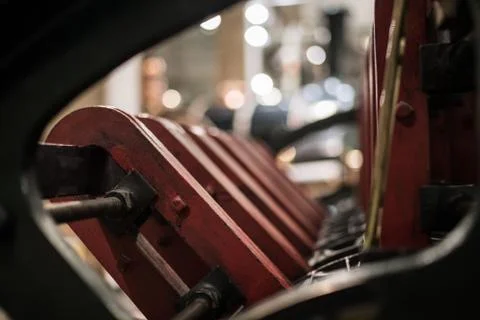 Red engine parts Stock Photos