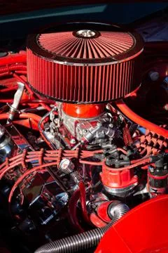Red engine Stock Photos