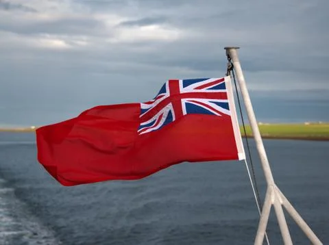 Red Ensign on Ship Foto stock