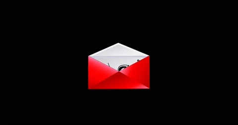 Red envelope and abstract card with mask Video stock 150025267