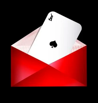 Red envelope and ace Stock Illustration