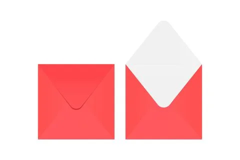 Red envelope isolated on white background Stock Illustration