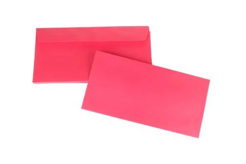 Red envelope isolated on white background for gift chinese new year Foto stock