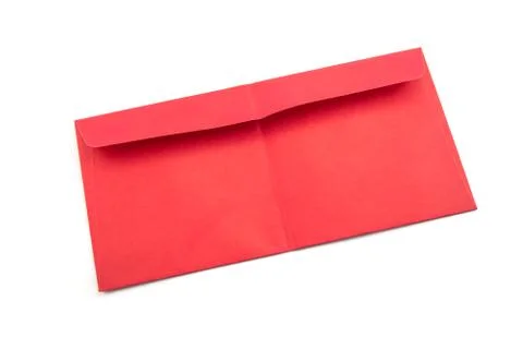 Red envelope isolated on white background Stock Photos