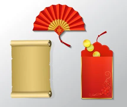 Red envelope packet Stock Illustration