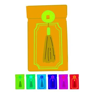 Red envelope symbolizing good fortune and celebration graphic Stock Illustration