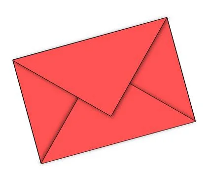 Red envelope template sketch. illustration isolated on white background Stock Illustration