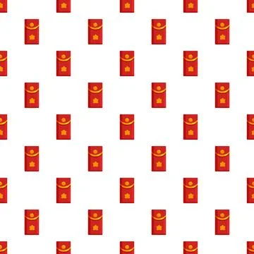 Red envelopes pattern symbolizing chinese new year luck 스톡 일러스트