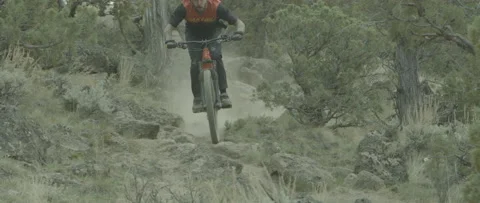 RED Epic- Mountain Biker Stock Footage 141545340