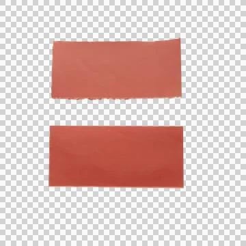 Red equal sign math symbol made of textured paint brush strokes Stock Photos