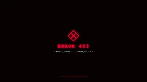 Red Error 403 Access Denied Security Breach Warning Animation. Stock Footage 346751854