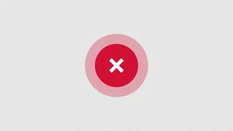 Red error cross animation video animation Stock Footage 330432495