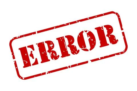 Red Error Rubber Stamp Vector Stock Illustration