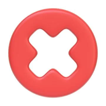 Red error symbol isolated on white background Stock Illustration