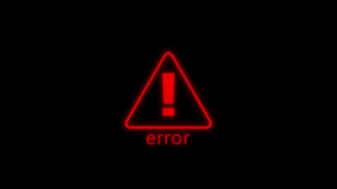 Red Error Warning Icon Animation Stock Footage 342833978