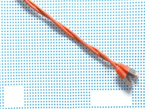 Red ethernet cable 스톡 사진