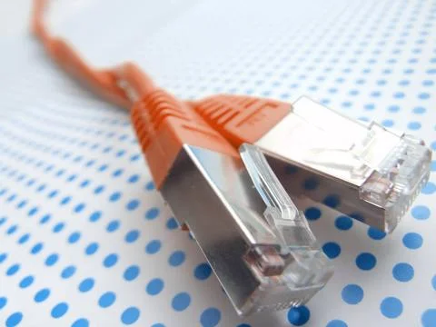 Red ethernet cables macro red ethernet cables macro ,model released, Symbo... 스톡 사진