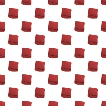 Red ethnic textile pattern in repeat design Stock Illustration