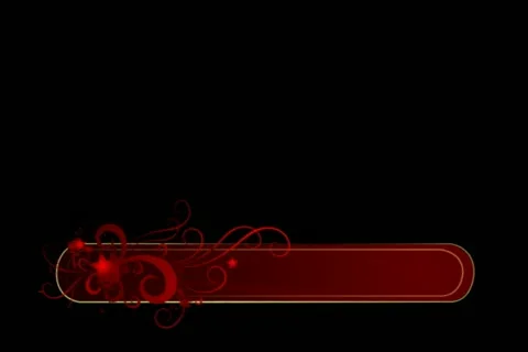 Red Evolution Flourish Lower Third Stock Footage
