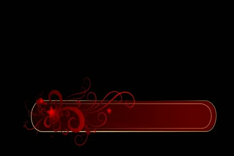 Red Evolution Flourish Lower Third Widescreen Stock Footage 10870859