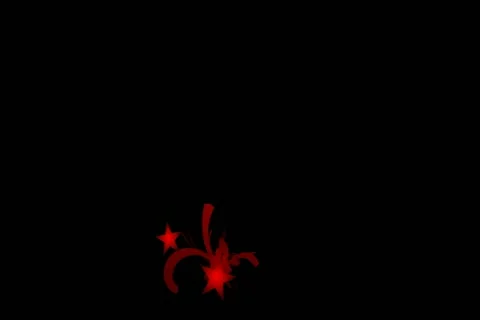 Red Evolution Flourish Motion Design Element 01 Widescreen Stock Footage 10870860