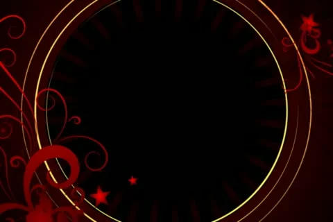 Red Evolution Flourish Overlay 01 Stock Footage