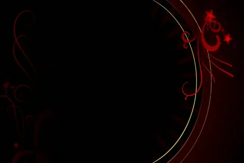 Red Evolution Flourish Overlay 01 Widescreen Stock Footage 10870862