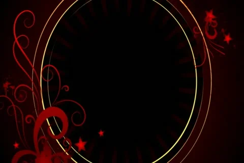 Red Evolution Flourish Overlay 02 Widescreen Video stock 10870869