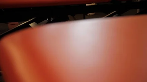 Red Examination Table in Beige Room Video stock 113407728