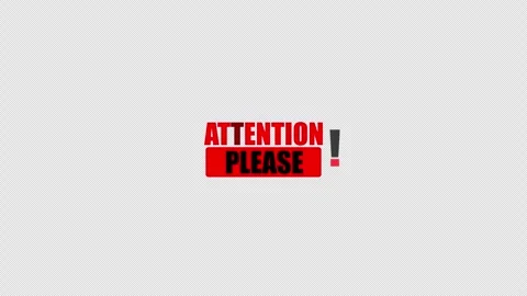 A red exclamation attention badge on a white background. Stock Footage 337080979