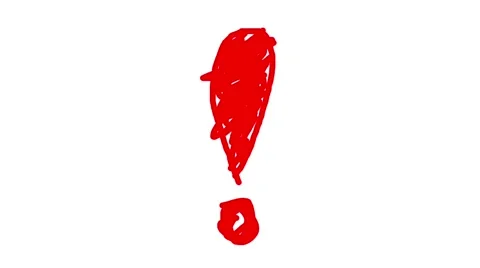 Red exclamation mark Видео 41669874