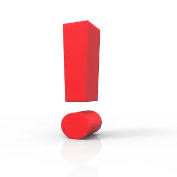 Red exclamation mark Stock Illustration