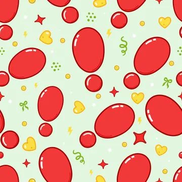 Red exclamation mark seamless pattern design Stockillustratie