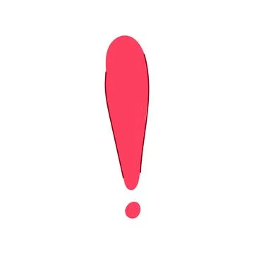Red exclamation mark symbol grabbing attention and warning Stock Illustration