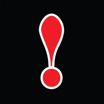 Red exclamation mark vector Stock Illustration